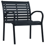 Chaises de jardin lot de 2 Noir Acier et WPC