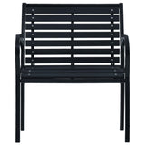 Chaises de jardin lot de 2 Noir Acier et WPC