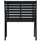 Chaises de jardin lot de 2 Noir Acier et WPC