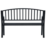 Banc de jardin 125 cm Noir Acier