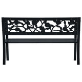 Banc de jardin 125 cm Noir Acier