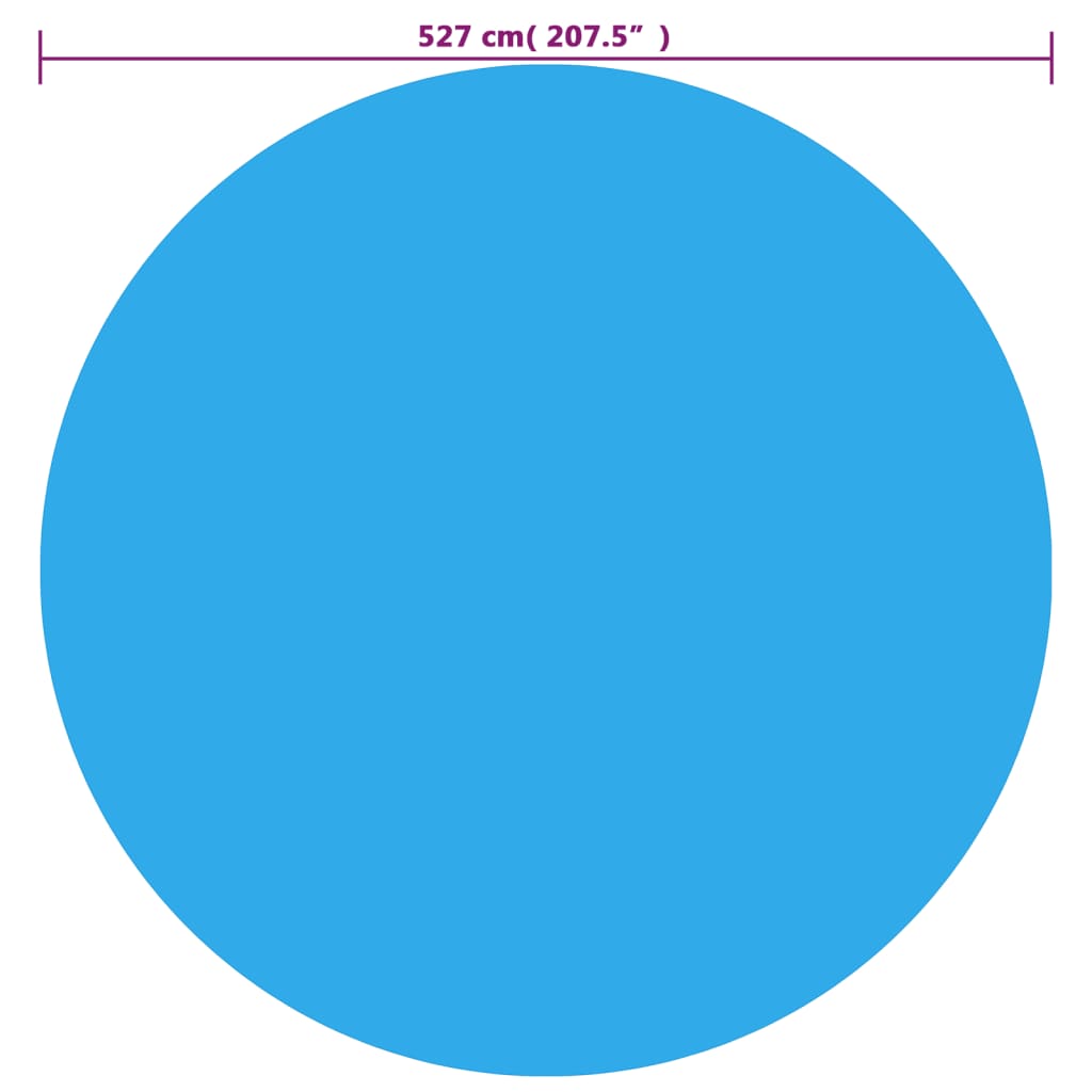 Blaue Poolabdeckung 527 cm PE