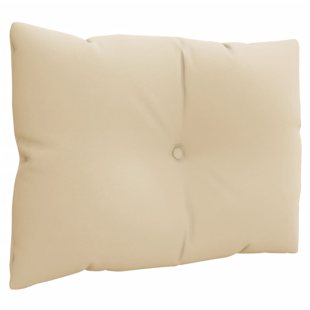 Coussins de palette lot de 3 beige tissu