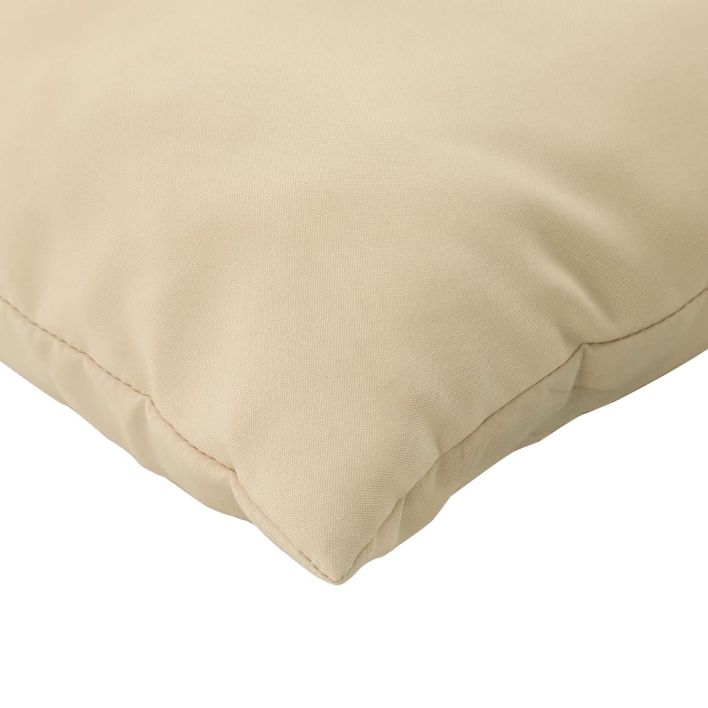 Coussins de palette lot de 3 beige tissu