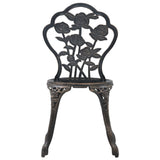 Bistro Chairs Set of 2 Bronze Cast Aluminum