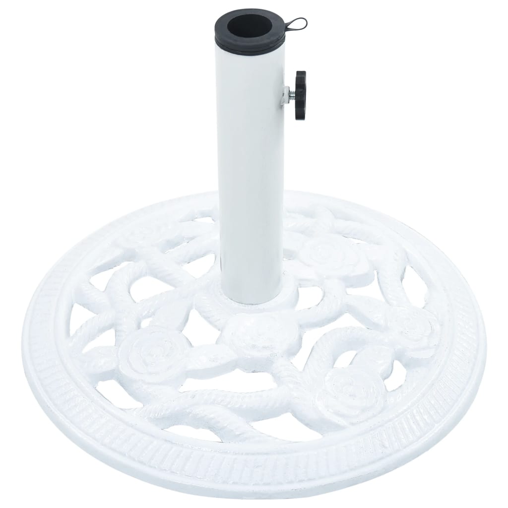 Socle de parasol Blanc 9 kg 40 cm Fonte