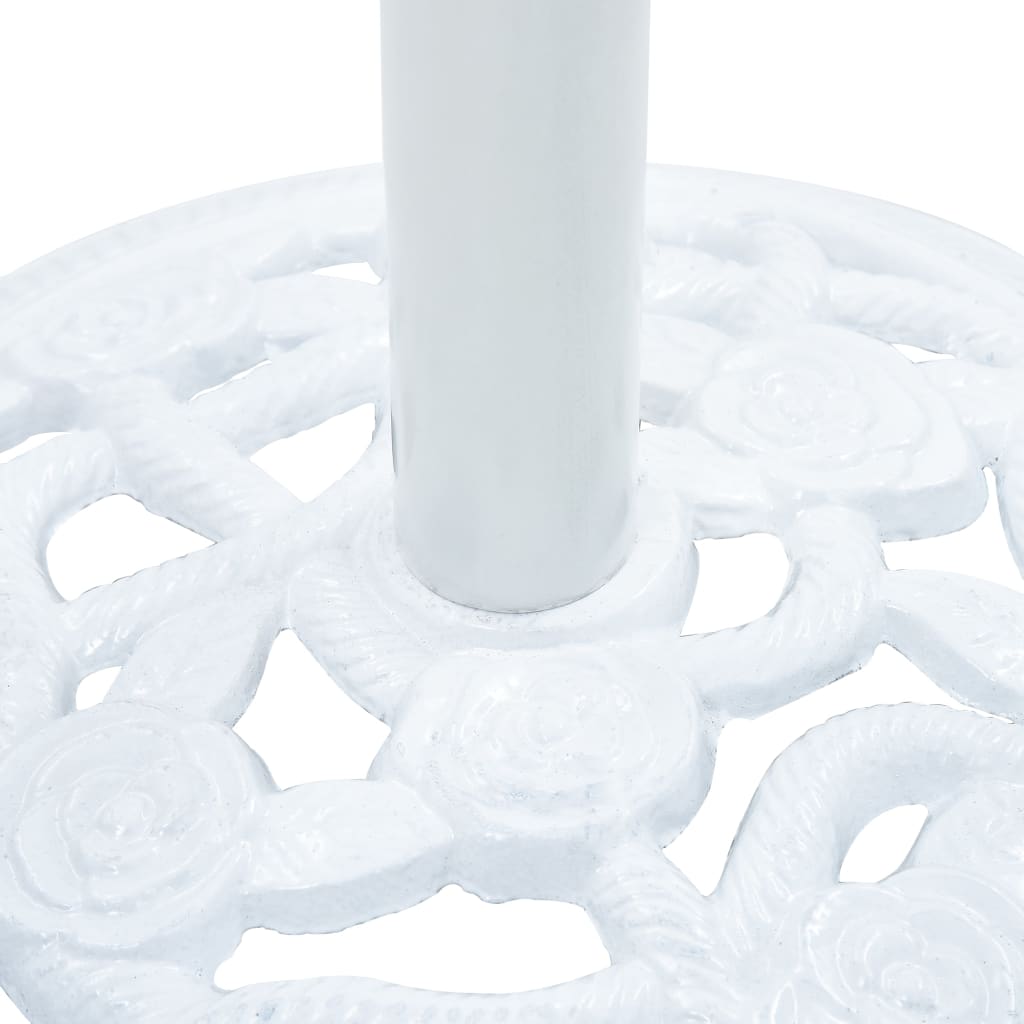 Socle de parasol Blanc 9 kg 40 cm Fonte