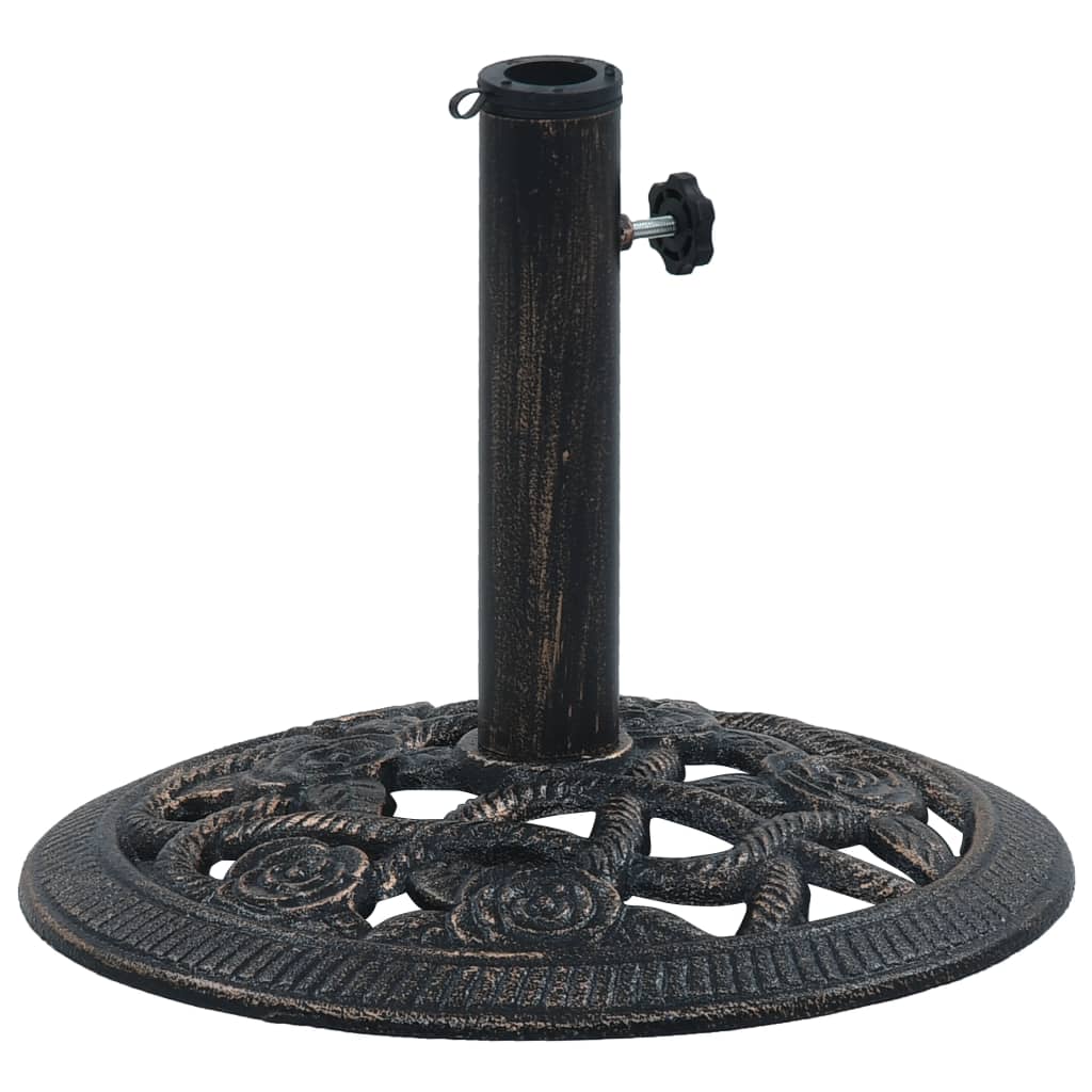 Parasol base Black and bronze 9 kg 40 cm Cast iron