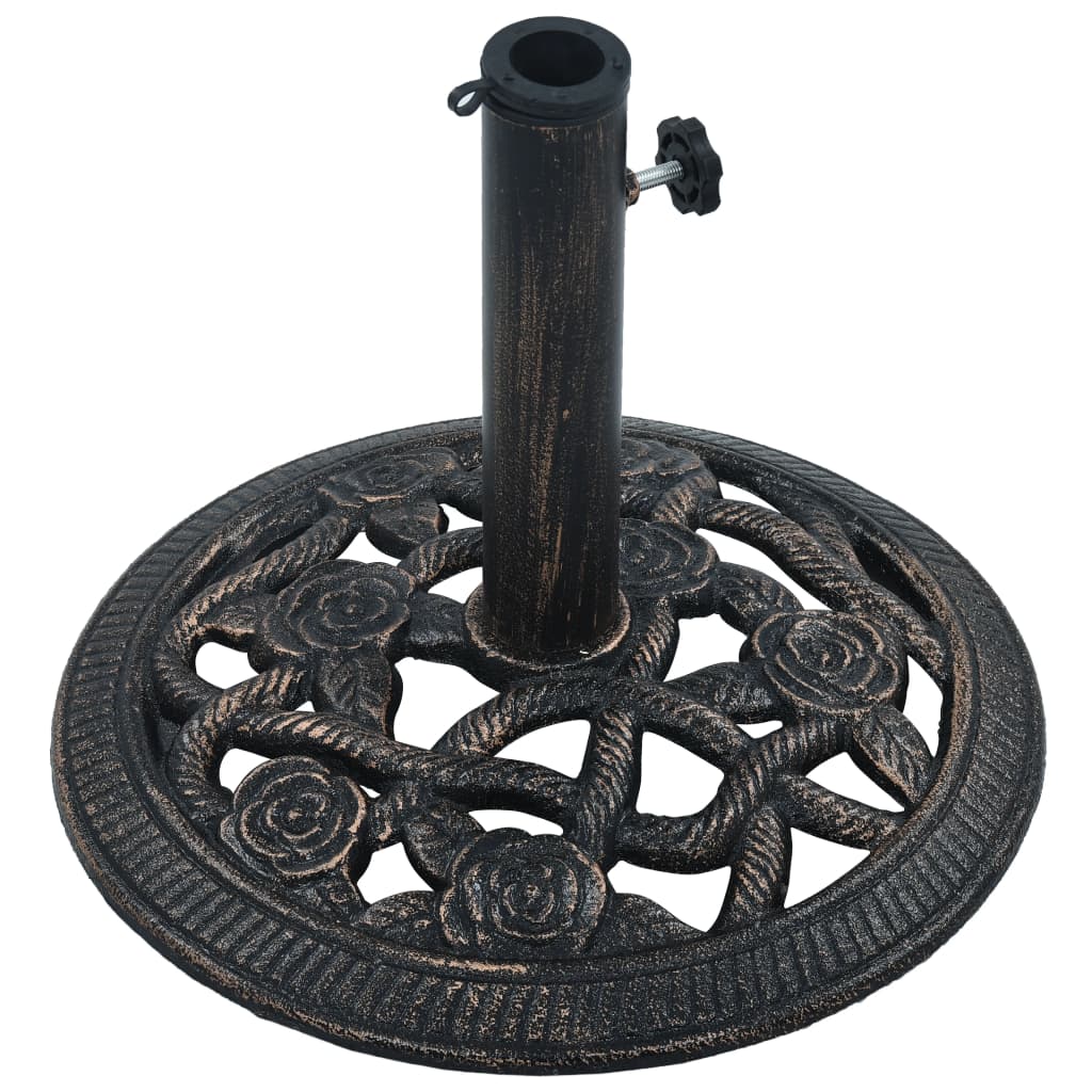 Parasol base Black and bronze 9 kg 40 cm Cast iron