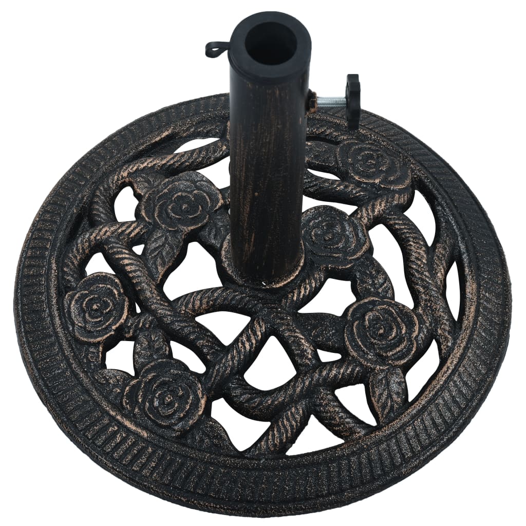 Parasol base Black and bronze 9 kg 40 cm Cast iron