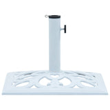 Socle de parasol Blanc 12 kg 49 cm Fonte