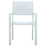 Chaises de jardin lot de 4 Blanc Plastique Aspect de rotin