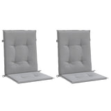 Coussins de chaise de jardin à dossier bas lot de 2 gris