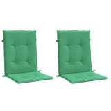 Coussins de chaise de jardin à dossier bas lot de 2 vert