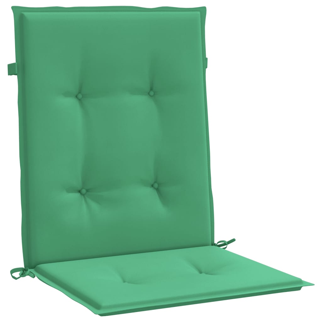 Low Back Garden Chair Cushions Set of 4 Green