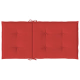 Coussins de chaise de jardin à dossier bas lot de 2 rouge