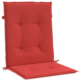 Coussins de chaise de jardin à dossier bas lot de 4 rouge