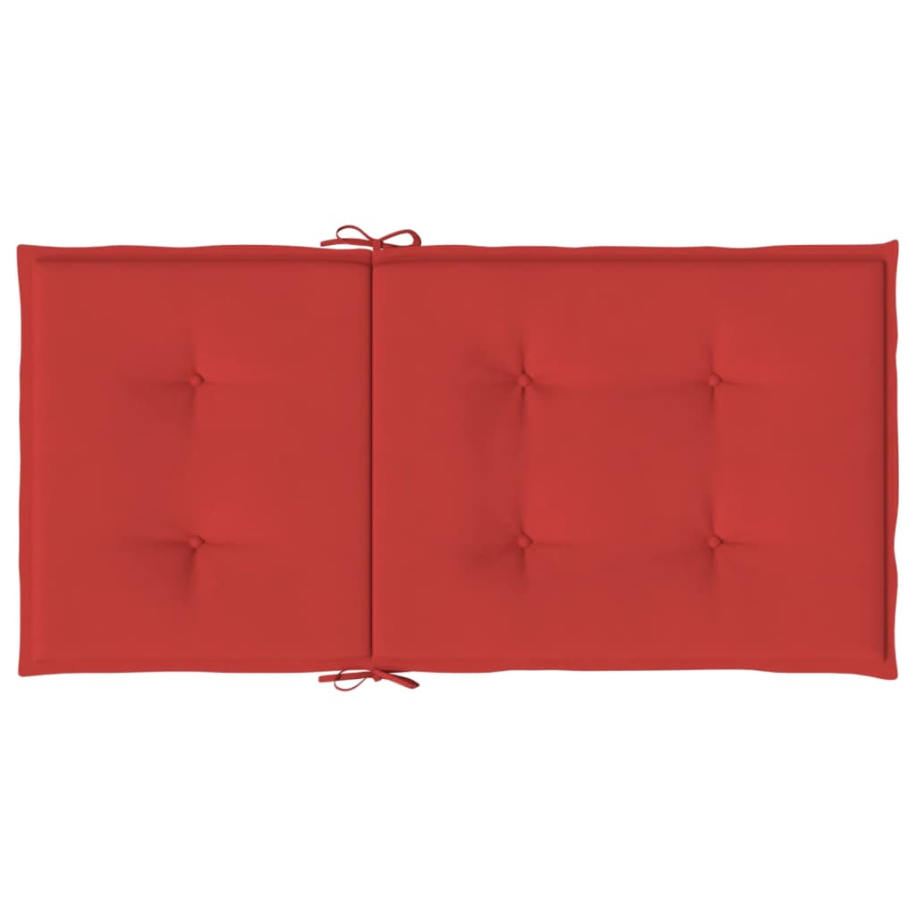 Coussins de chaise de jardin à dossier bas lot de 4 rouge