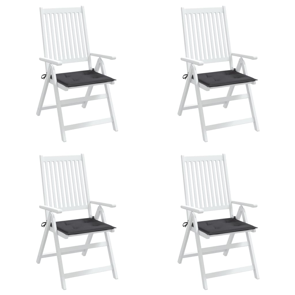 Coussins de chaise de jardin lot de 4 anthracite 40x40x3 cm