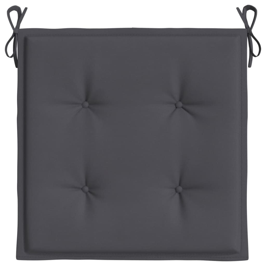 Coussins de chaise de jardin lot de 4 anthracite 40x40x3 cm