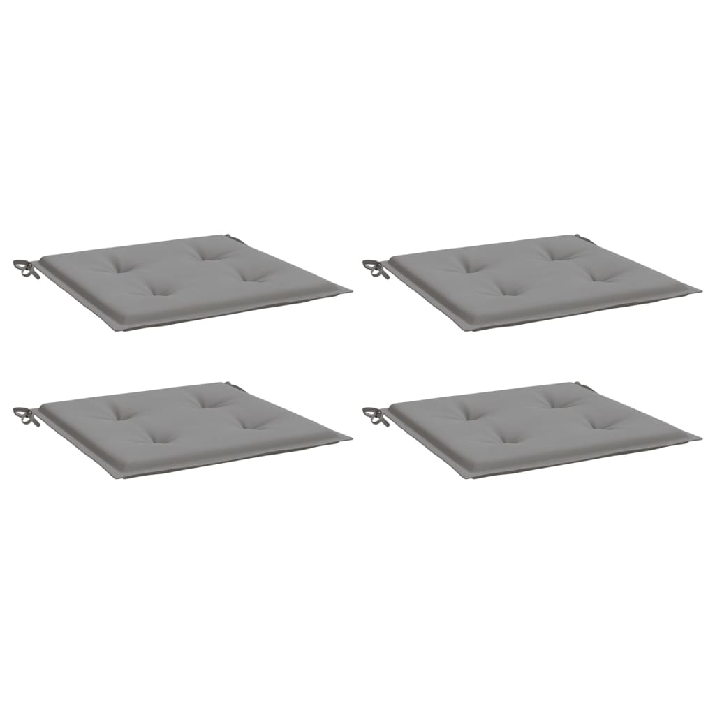 Coussins de chaise de jardin lot de 4 gris 40x40x3 cm