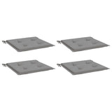 Coussins de chaise de jardin lot de 4 gris 40x40x3 cm