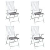 Coussins de chaise de jardin lot de 4 gris 40x40x3 cm