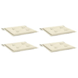 Coussins de chaise de jardin lot de 4 crème 40x40x3 cm