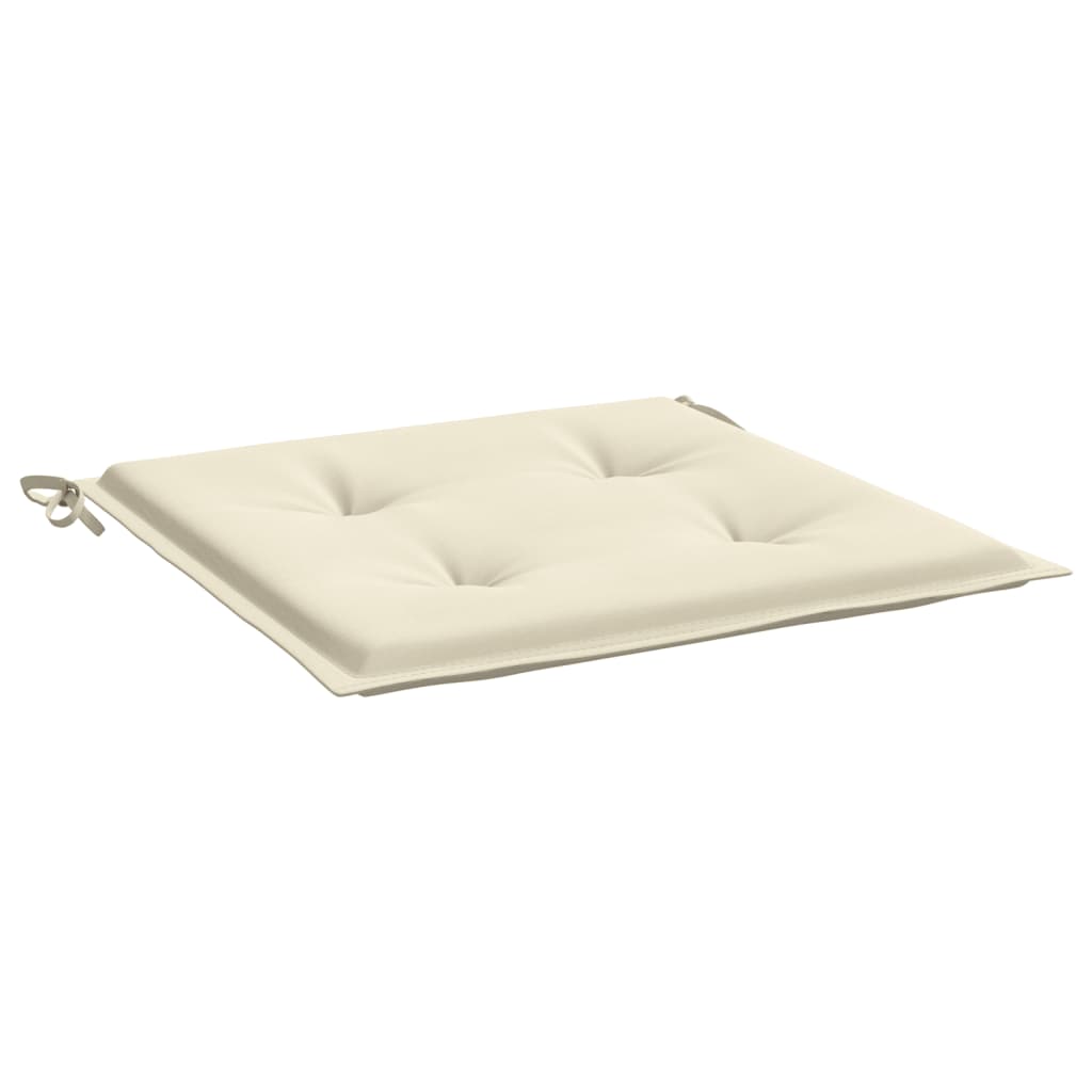 Coussins de chaise de jardin lot de 4 crème 40x40x3 cm