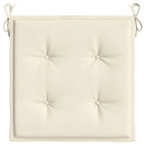 Coussins de chaise de jardin lot de 4 crème 40x40x3 cm