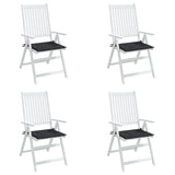 Coussins de chaise jardin lot de 4 noir 40x40x3 cm tissu oxford