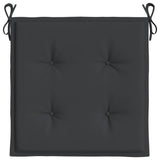 Coussins de chaise jardin lot de 4 noir 40x40x3 cm tissu oxford