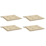 Coussins de chaise jardin lot de 4 beige 40x40x3cm tissu oxford