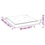 Gartenstuhlauflagen 2er-Set grau 50x50x3 cm