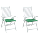 Coussins de chaise de jardin lot de 2 vert 50x50x3 cm