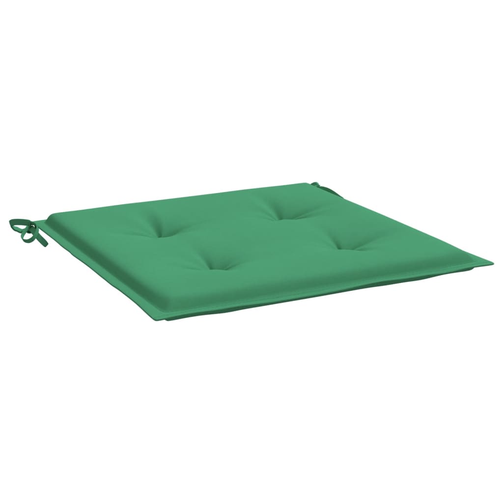 Coussins de chaise de jardin lot de 2 vert 50x50x3 cm