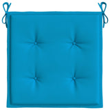 Coussins de chaise de jardin lot de 2 bleu 50x50x3 cm