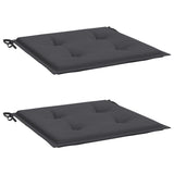 Coussins de chaise de jardin lot de 2 anthracite 50x50x3 cm