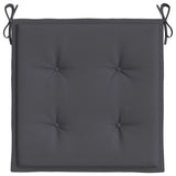 Coussins de chaise de jardin lot de 2 anthracite 50x50x3 cm