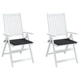 Coussins de chaise de jardin lot de 2 noir 50x50x3 cm