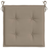 Coussins de chaise de jardin lot de 2 taupe 50x50x3 cm