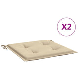 Gartenstuhlkissen 2er-Set beige 50x50x3 cm