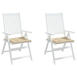 Coussins de chaise de jardin lot de 2 beige 50x50x3 cm