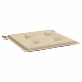 Coussins de chaise de jardin lot de 2 beige 50x50x3 cm