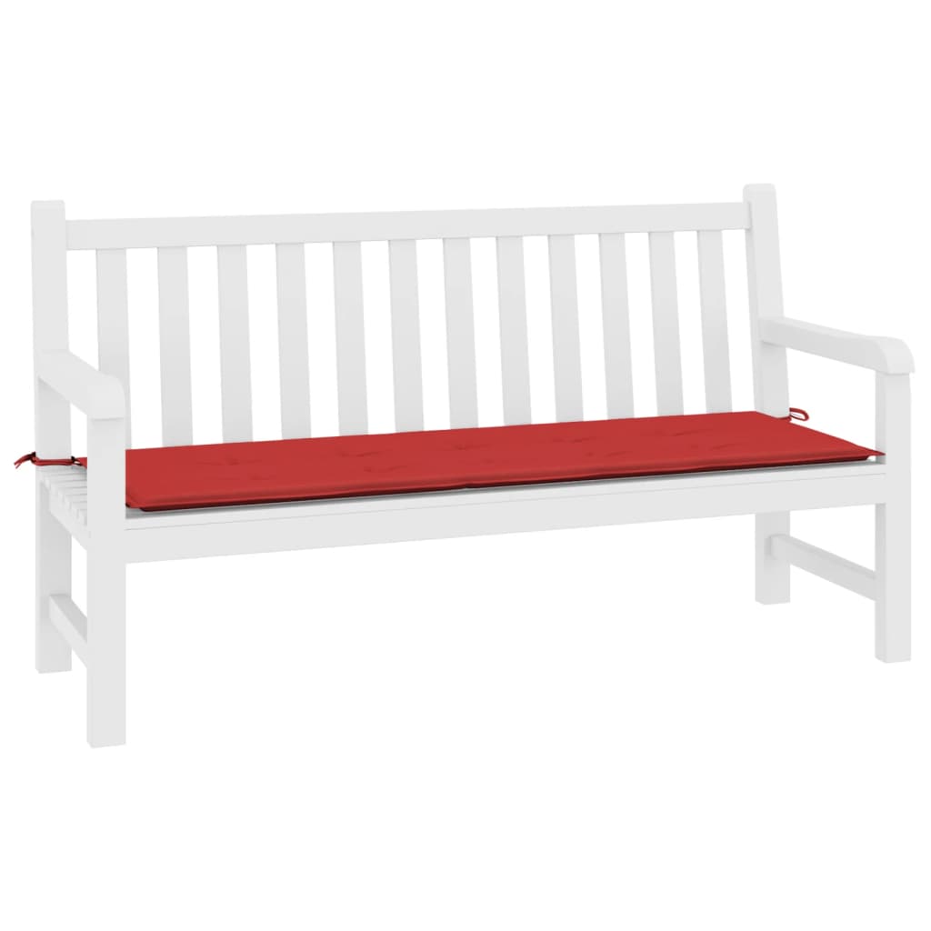 Coussin de banc de jardin rouge 200x50x3 cm tissu oxford