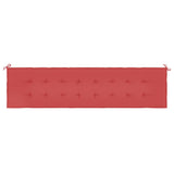 Coussin de banc de jardin rouge 200x50x3 cm tissu oxford