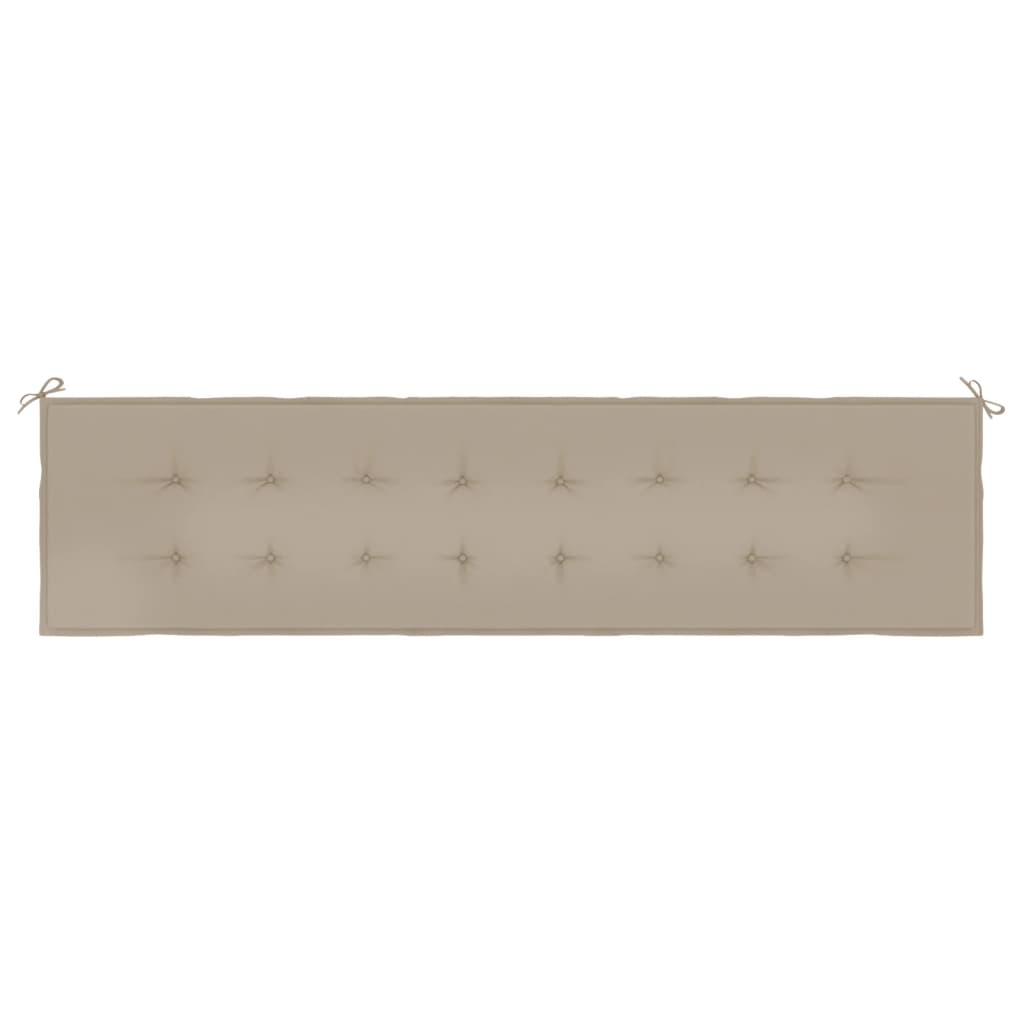 Coussin de banc de jardin taupe 200x50x3 cm tissu oxford