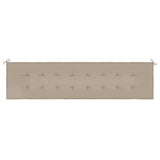 Coussin de banc de jardin taupe 200x50x3 cm tissu oxford