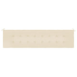 Coussin de banc de jardin beige 200x50x3 cm tissu oxford