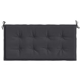 Coussin de banc de jardin noir 120x50x3 cm tissu oxford